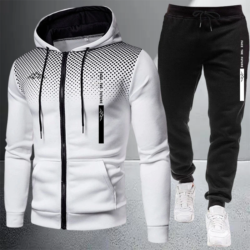 Winter Clothing Sale - ホットセール メンズジャケット トラックスーツ カジュアル ジップアップ ドット柄