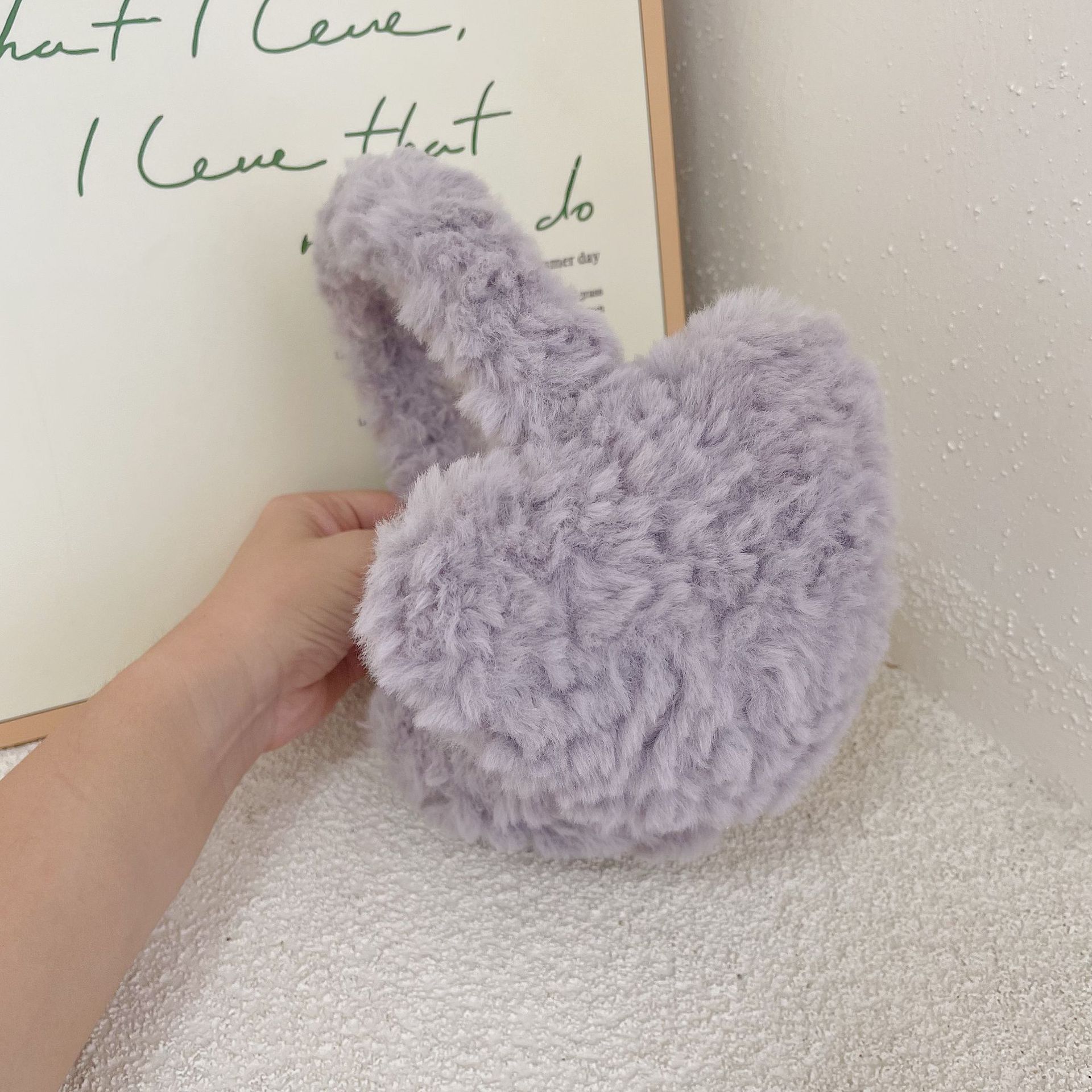 Winter Clothing Earmuffs - ハートラムズウールぬいぐるみイヤーマフ冬ソフト厚く暖かい女性ガールイヤーマフ暖かい屋外ファッション衣類アクセサリー