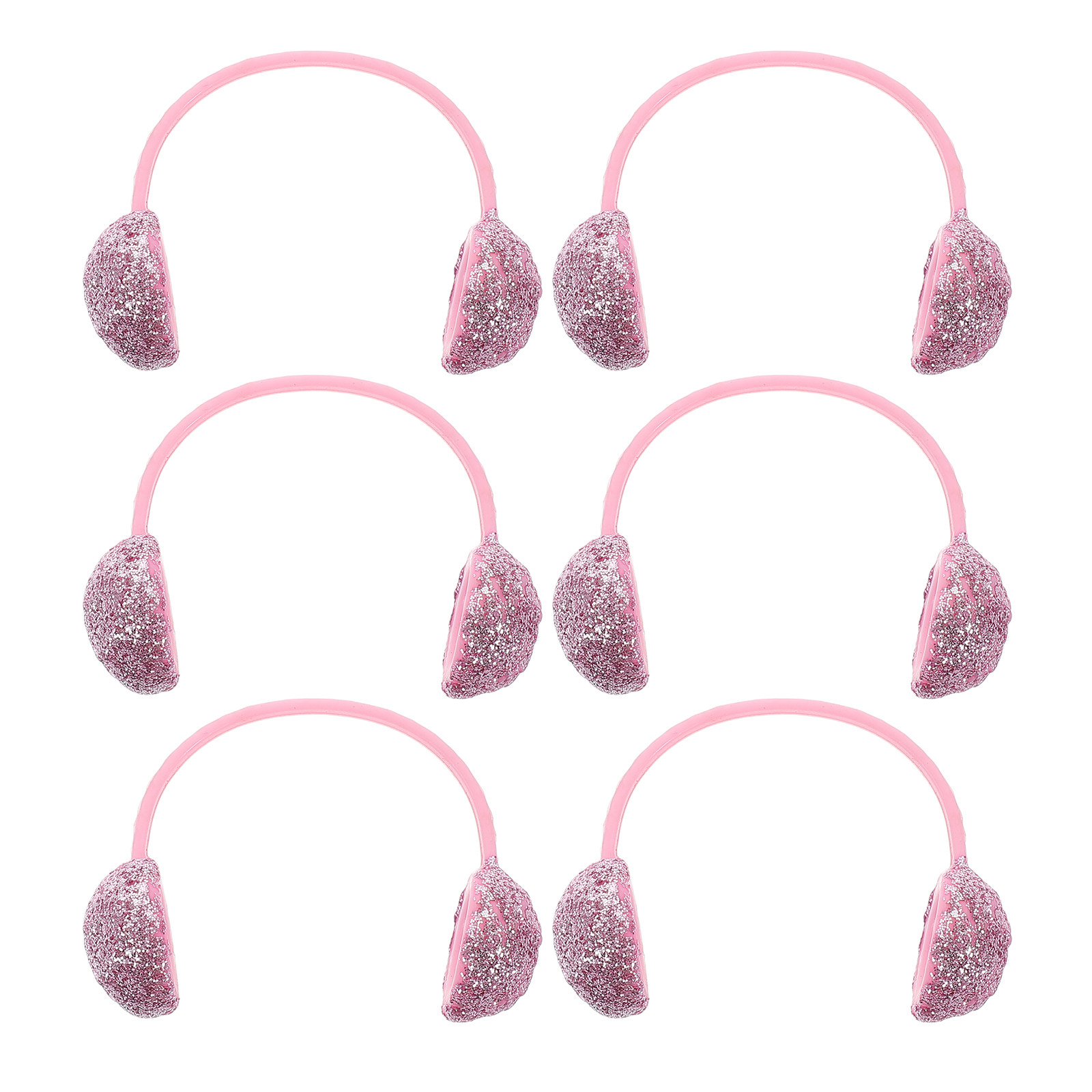 Winter Clothing Earmuffs - 6個入りアクセサリーセット。かわいいミニヘアバンドとイヤーマフ。子供用の冬物衣装にぴったり。手作りのスタイリング小道具としても最適。