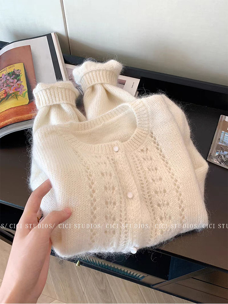 Winter Clothing Factory Outlet - 女性用長袖ニットカーディガン,ラウンドネック,韓国のファッション,秋,mori,2023