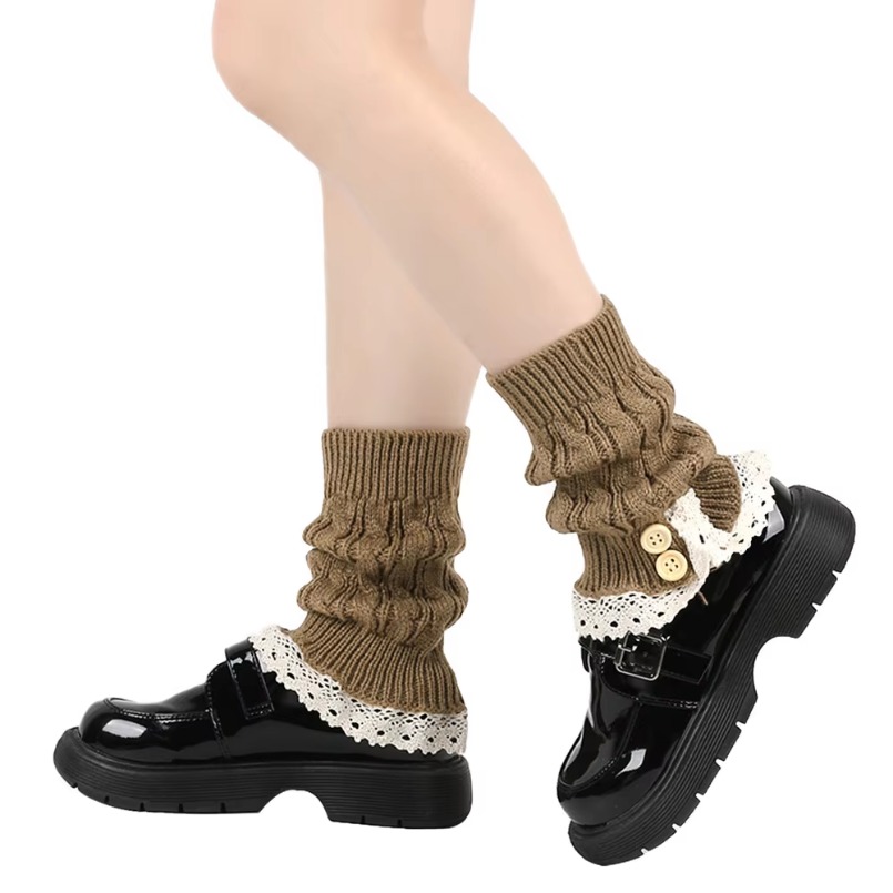 Winter Clothing Leg Warmers - 女性用ニットアンクルウォーマー、レッグウォーマー、前かがみ、サーマルレディースソックス、厚手の袖口、ブーツソックス、女性ゲートル、暖かいストレッチ、ロリータギフト、冬