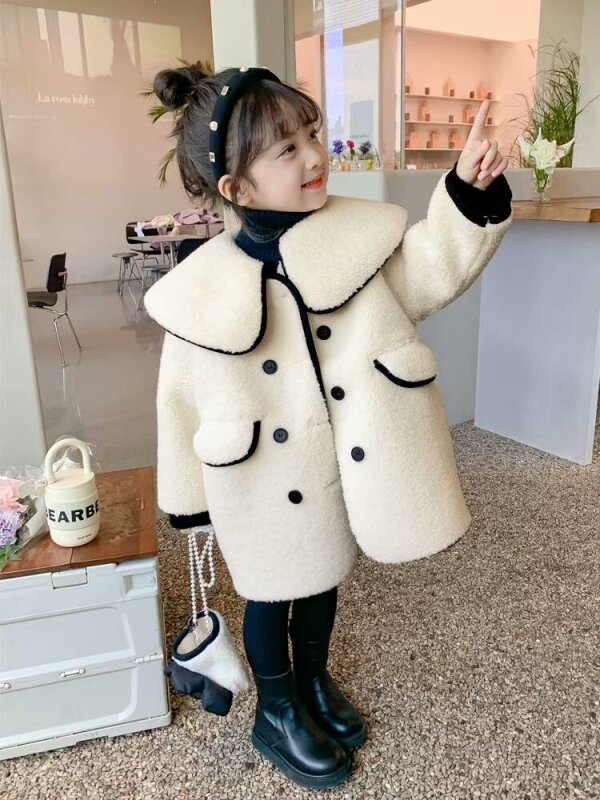 Winter Clothing Toddler - 女の子のカジュアルな長袖コート,子供服,アウター,子供のファッション,新しい,秋,冬,2023
