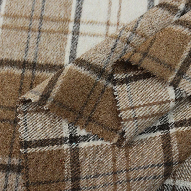 Winter Clothing For Woman - 100 × 148 センチメートルソフト厚いヴィンテージウールチェック柄生地 DIY ジャケットコートドレススーツ素材男性女性秋冬衣料品