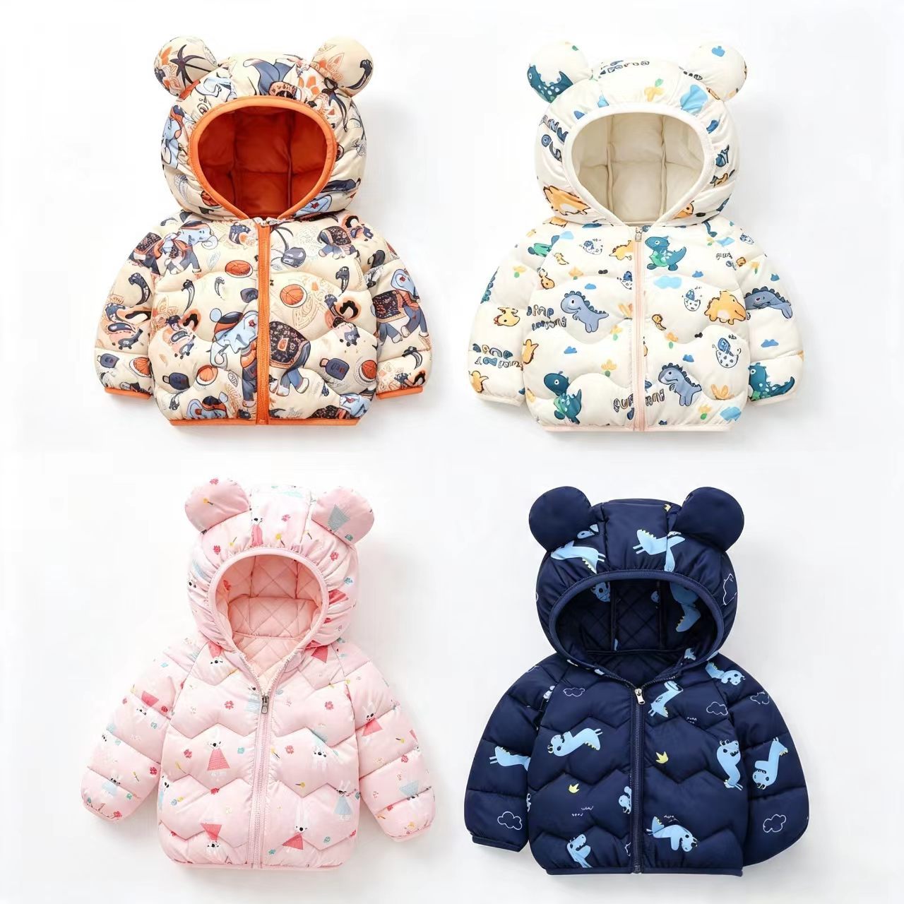 Winter Clothing Toddler - 子供用コート ベビー漫画ジャケット 男の子用フード付き服 女の子用暖かい冬服 幼児用キッズアウターウェア