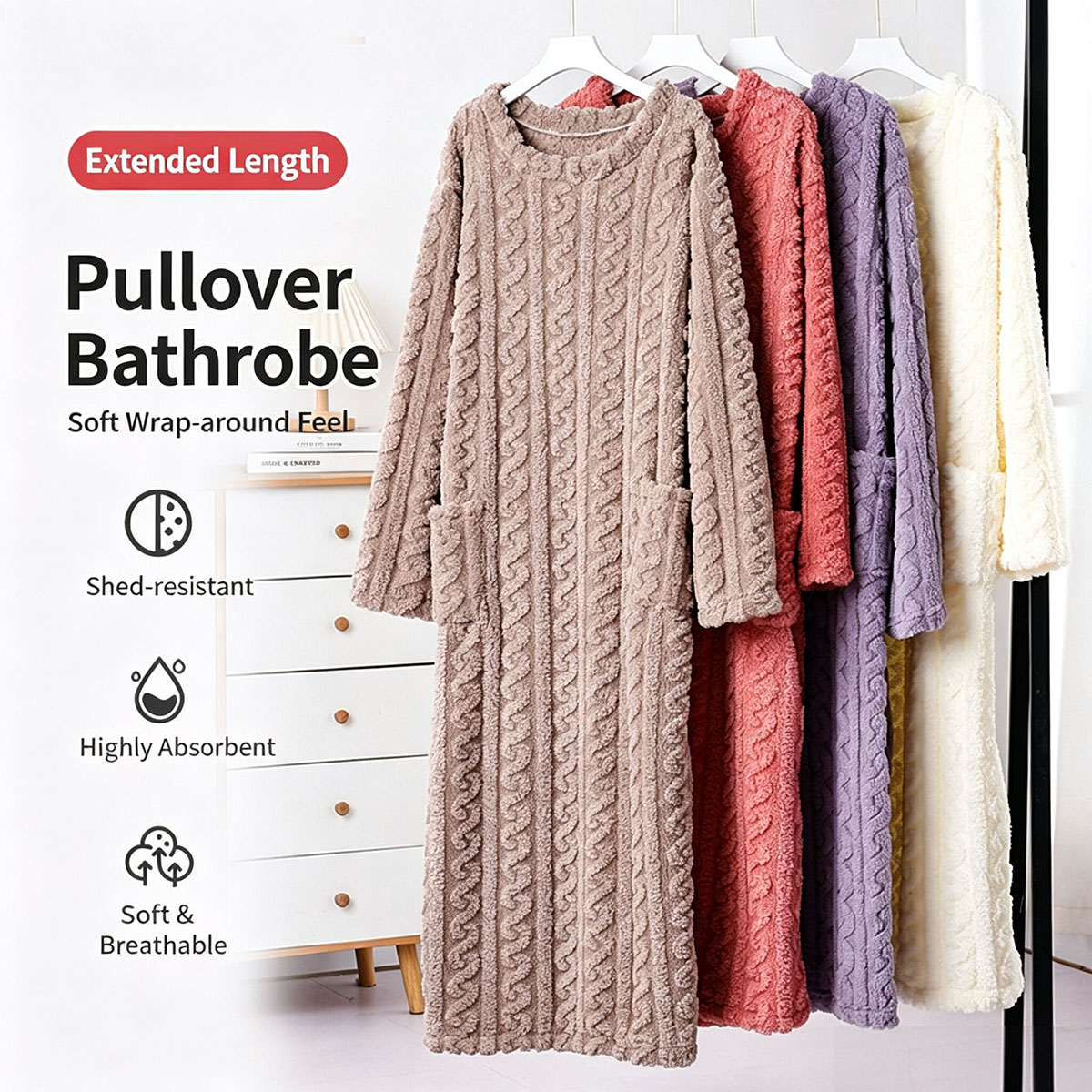 Winter Clothing Stores - 冬用コーラルベルベットナイトガウン、女性用ジャカードコットンベルベットスリープウェア、暖かいホームウェア、ミディアムからロング丈のバスローブスカート