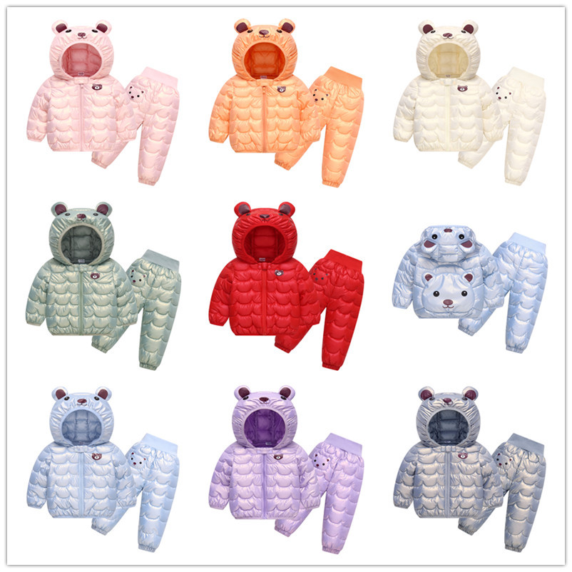 Winter Clothing Baby Girl - 秋冬子供服 ベビーコットンジャケット パンツ 厚手子供服セット キッズダウンイヤーコート 男の子