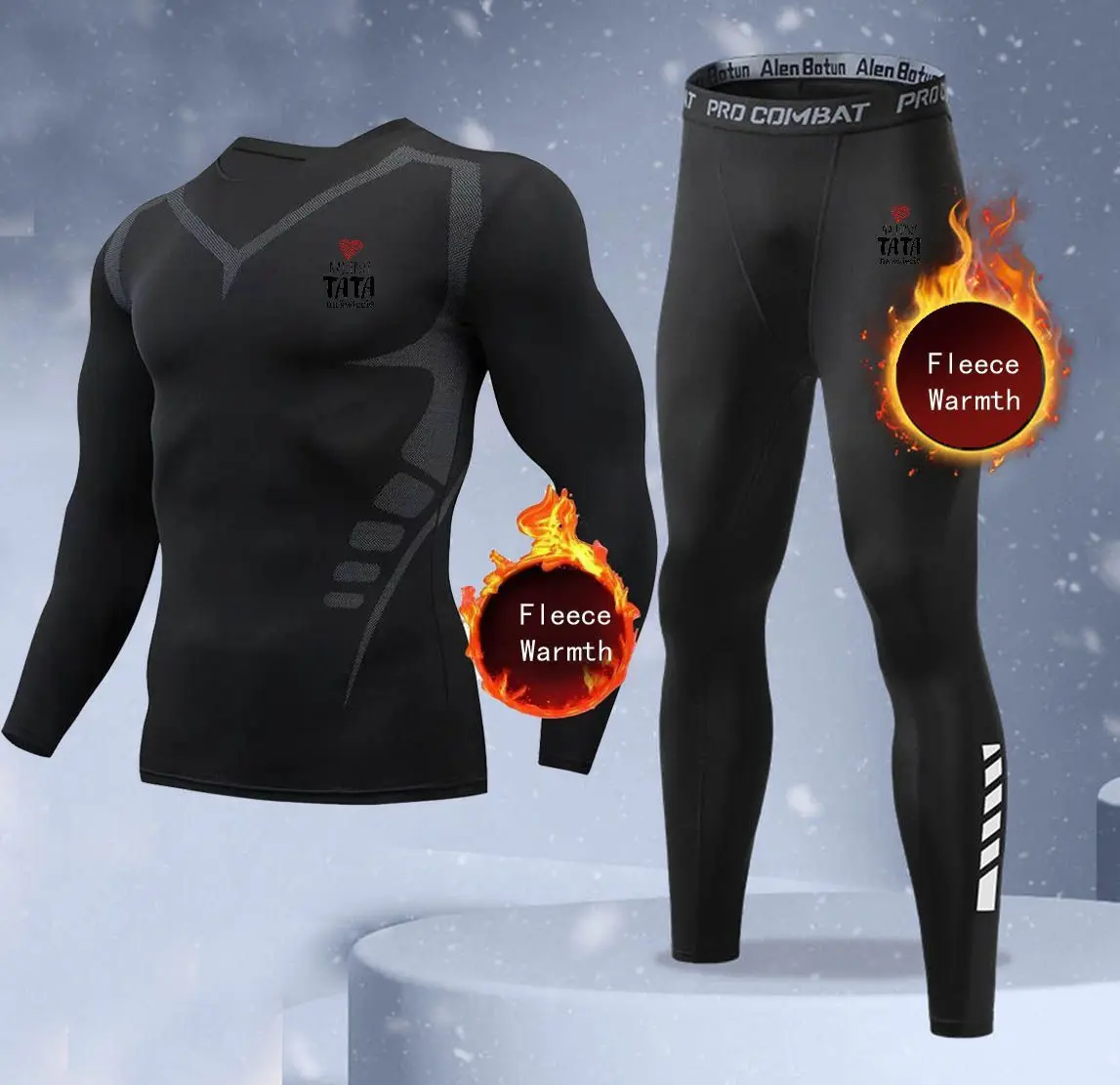 Winter Clothing Patterns - 冬の新作メンズ・レディース用ツーピーススポーツ＆フィットネスウェア、文字とハート柄のプリント入りで快適で暖かい。