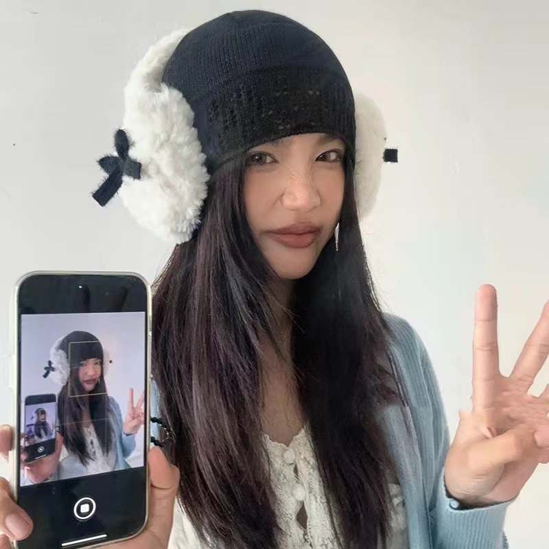 Winter Clothing Earmuffs - トレンディなちょう結びイヤーマフ冬暖かいソフトぬいぐるみ女性イヤーマフファッションアウトドア衣類アクセサリー