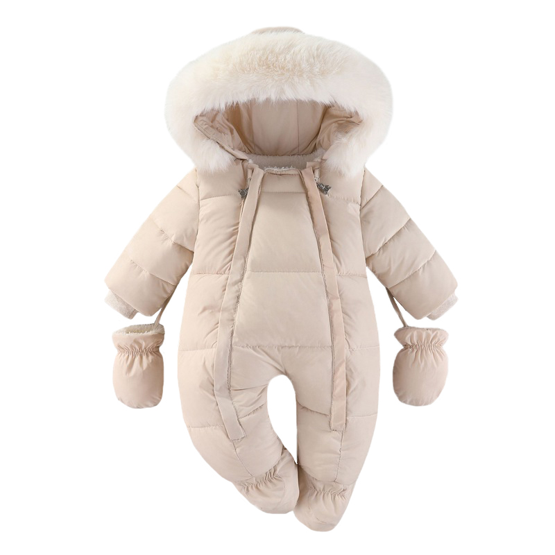 Winter Clothing Baby Girl - 生まれたばかりの赤ちゃんのためのフード付きロンパース,厚いベルベットのジャンプスーツ,0〜18m,暖かい冬