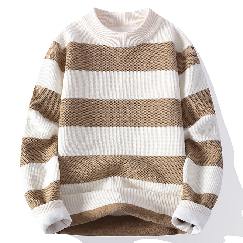 メンズストライプ柄カジュアルニットプルオーバー 2026年冬 - Winter Clothing Patterns のレビューと価格