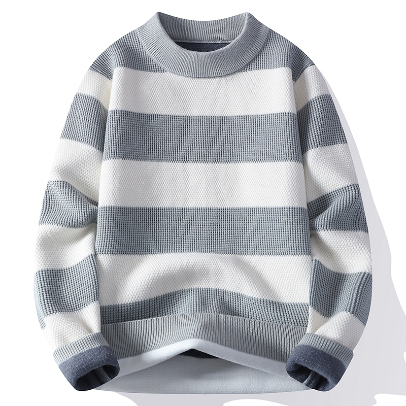 メンズストライプ柄カジュアルニットプルオーバー 2026年冬 - Winter Clothing Patterns のレビューと価格