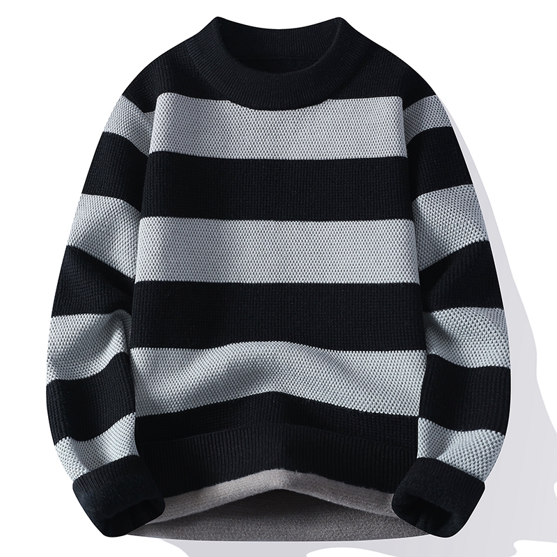 メンズストライプ柄カジュアルニットプルオーバー 2026年冬 - Winter Clothing Patterns のレビューと価格