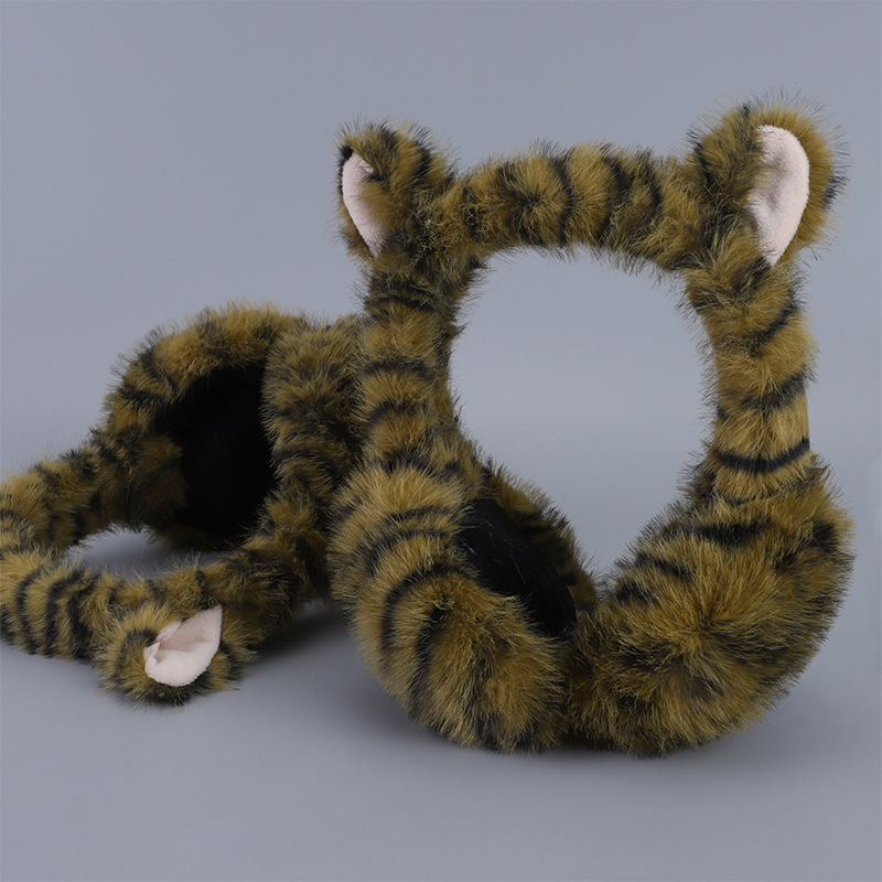 Anjj 猫スタイルイヤーマフファッションおかしいヒョウ柄ソ - Winter Clothing Earmuffs のレビューと価格