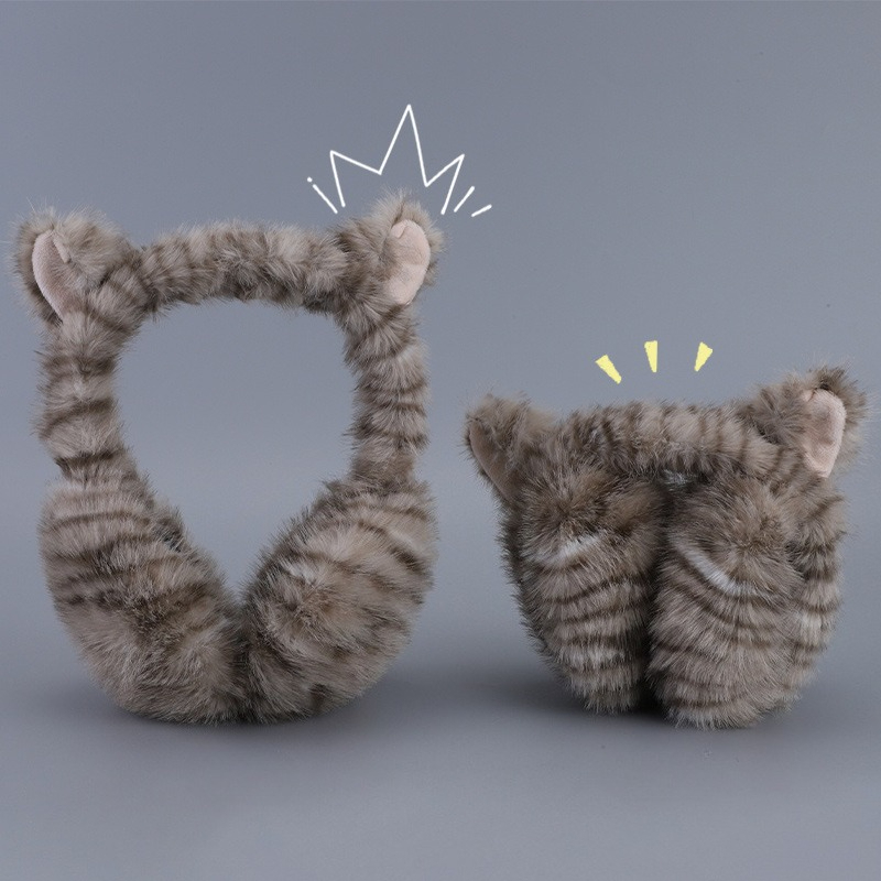 Anjj 猫スタイルイヤーマフファッションおかしいヒョウ柄ソ - Winter Clothing Earmuffs のレビューと価格