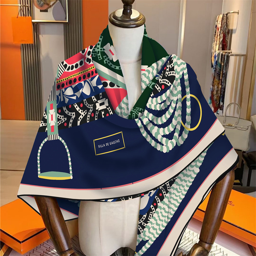 シルクカシミヤスカーフ女性手動手巻きショール馬サドルスクエア - Cashmere Scarf Wrap のレビューと価格