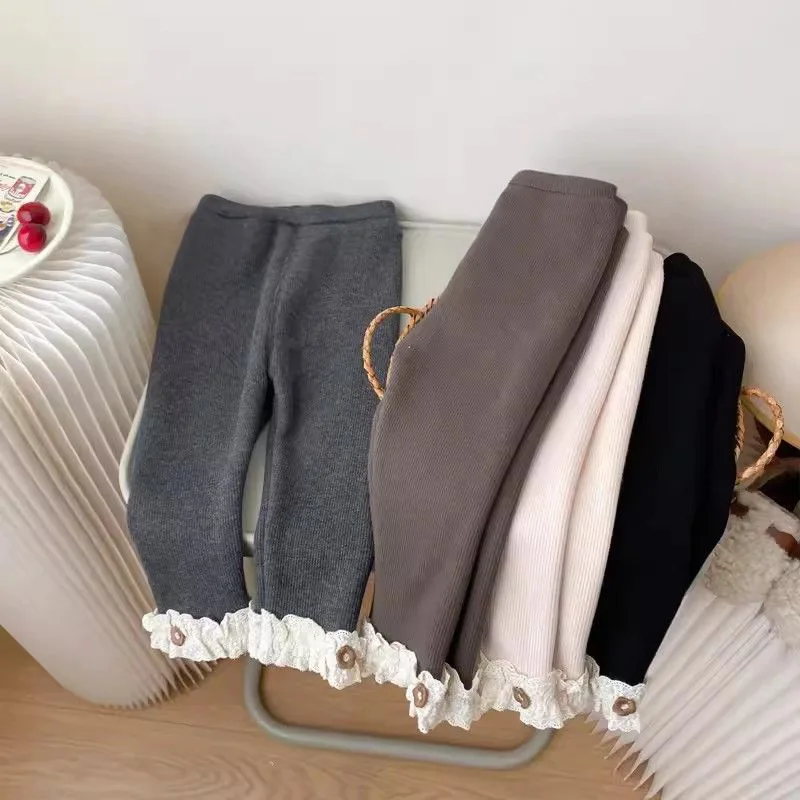 子供服 フリース裏地レギンス 冬用 暖かい フリル付き スト - Winter Clothing Toddler のレビューと価格