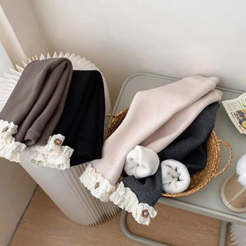 子供服 フリース裏地レギンス 冬用 暖かい フリル付き スト - Winter Clothing Toddler のレビューと価格