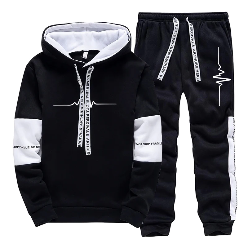 メンズトラックスーツ 高品質カジュアルフード付きスウェットシ - Winter Clothing Outdoor のレビューと価格