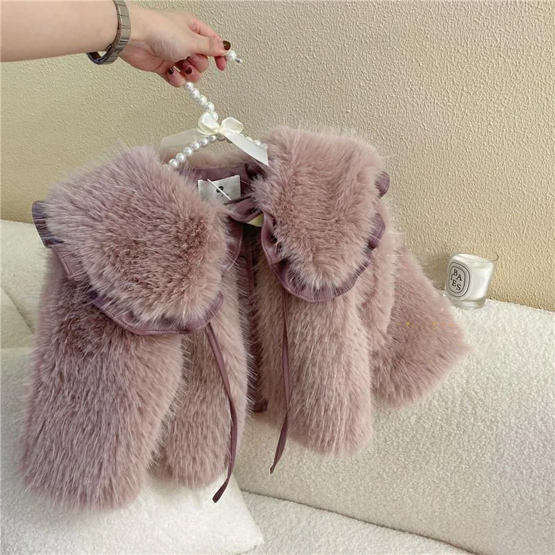 女の子のウールのセータージャケット,子供服,ぬいぐるみ,厚く - Winter Clothing Toddler のレビューと価格