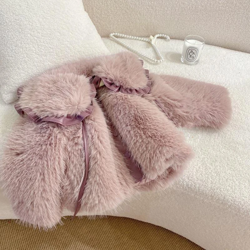 女の子のウールのセータージャケット,子供服,ぬいぐるみ,厚く - Winter Clothing Toddler のレビューと価格