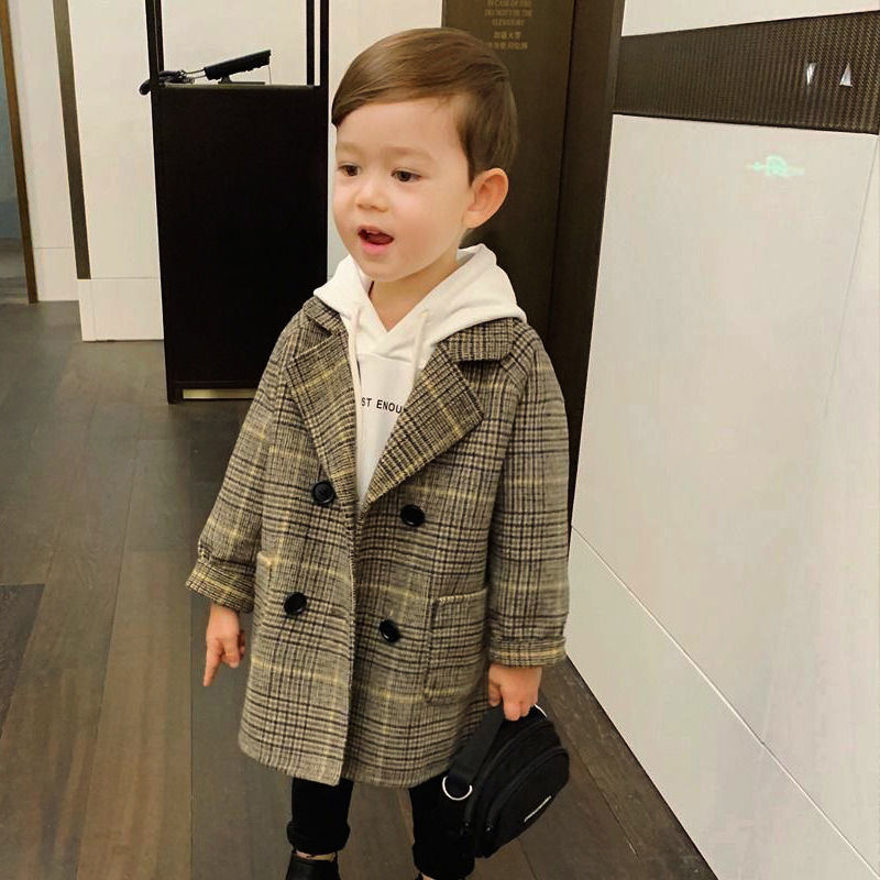 子供用ラペル付きダブルブレストトレンチコート,男の子と女の子 - Winter Clothing Toddler のレビューと価格
