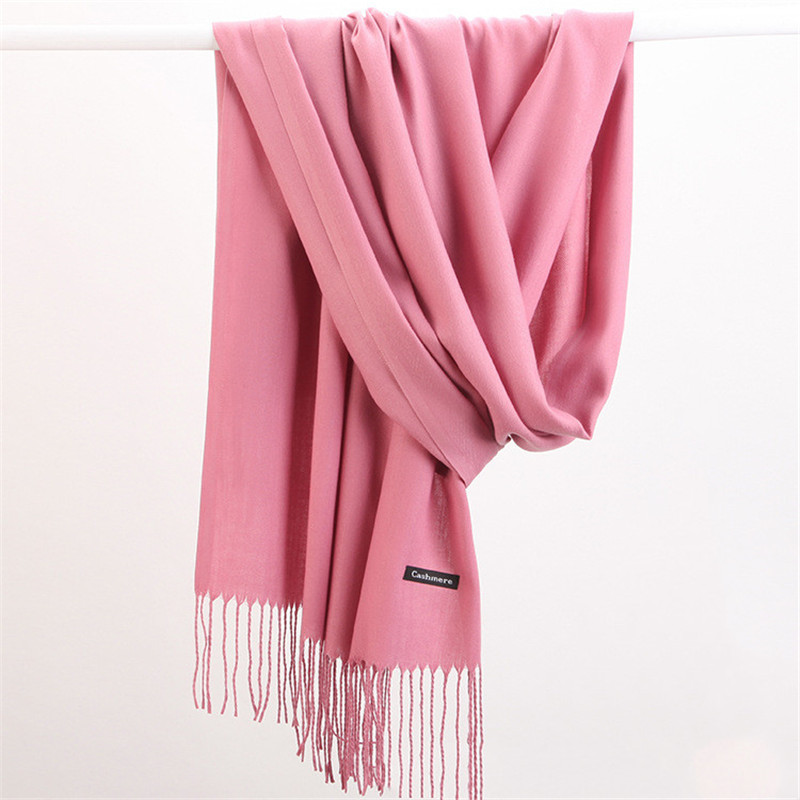 ファッションソリッドカラー 2023 女性スカーフ冬ヒジャー - Cashmere Scarf Wrap のレビューと価格