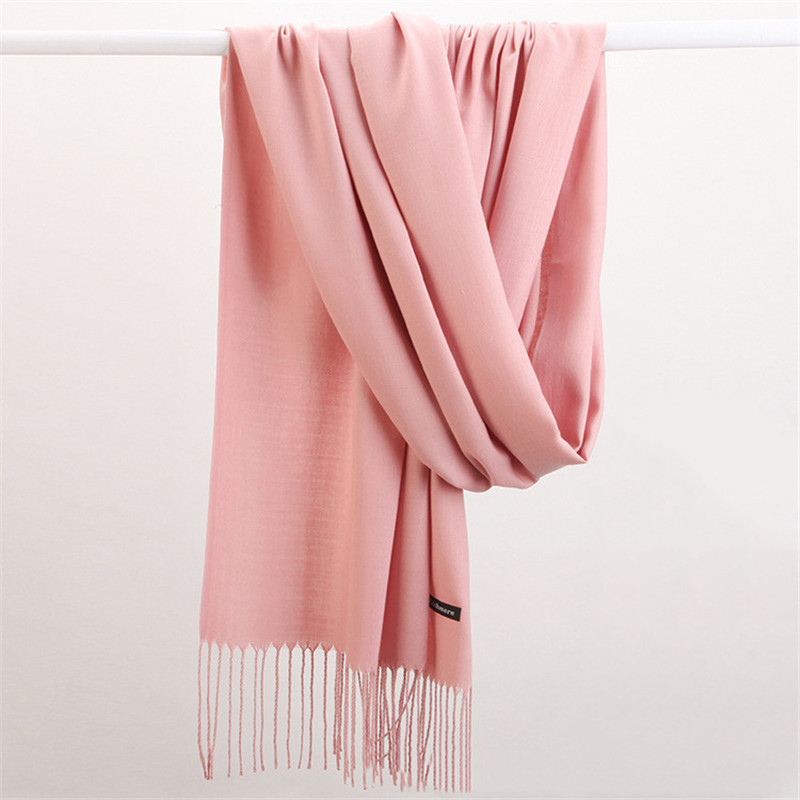 ファッションソリッドカラー 2023 女性スカーフ冬ヒジャー - Cashmere Scarf Wrap のレビューと価格