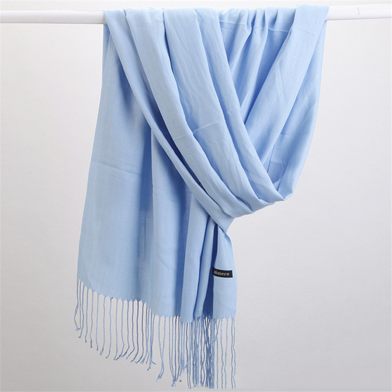ファッションソリッドカラー 2023 女性スカーフ冬ヒジャー - Cashmere Scarf Wrap のレビューと価格