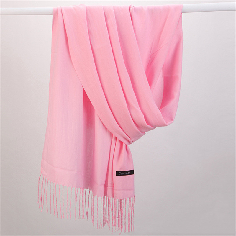 ファッションソリッドカラー 2023 女性スカーフ冬ヒジャー - Cashmere Scarf Wrap のレビューと価格
