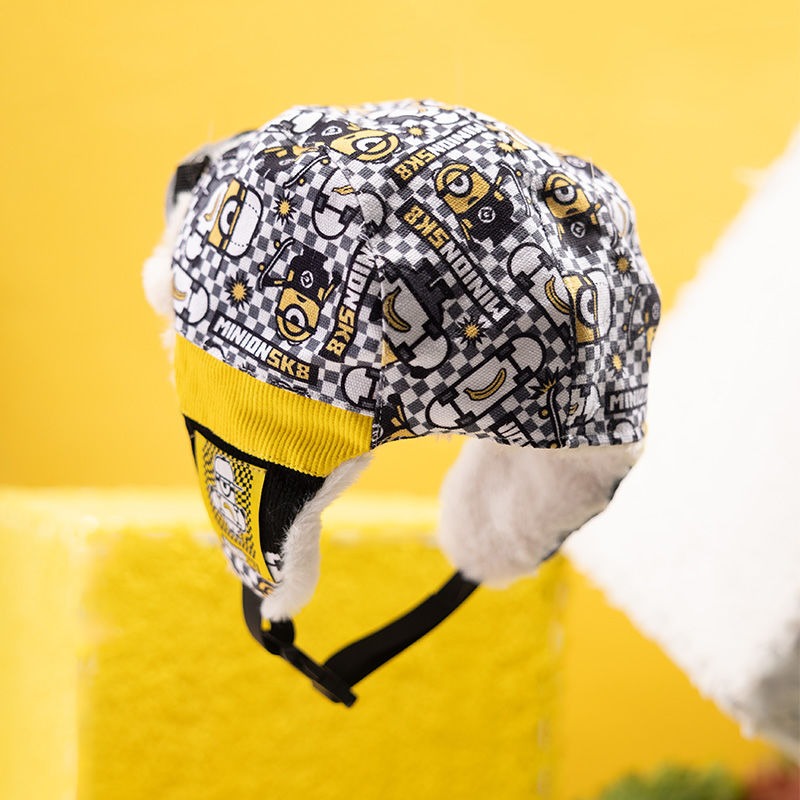 子供のためのミニオン漫画ぬいぐるみバケットハット、暖かい爆撃 - Winter Clothing Earmuffs のレビューと価格