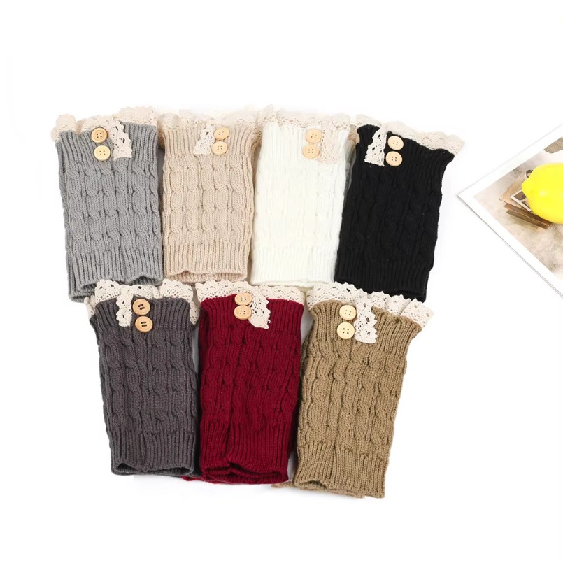 女性用ニットアンクルウォーマー、レッグウォーマー、前かがみ、 - Winter Clothing Leg Warmers のレビューと価格