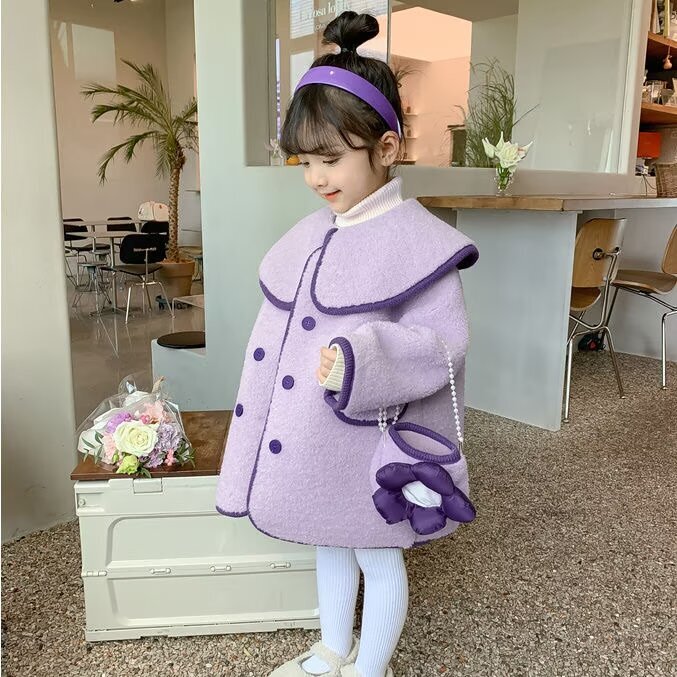 女の子のカジュアルな長袖コート,子供服,アウター,子供のファ - Winter Clothing Toddler のレビューと価格