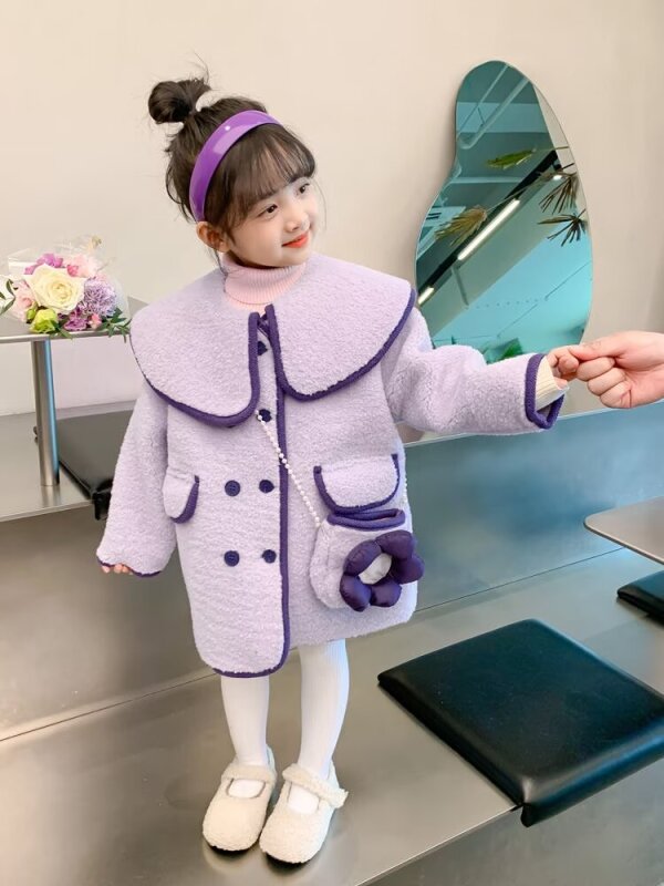 女の子のカジュアルな長袖コート,子供服,アウター,子供のファ - Winter Clothing Toddler のレビューと価格