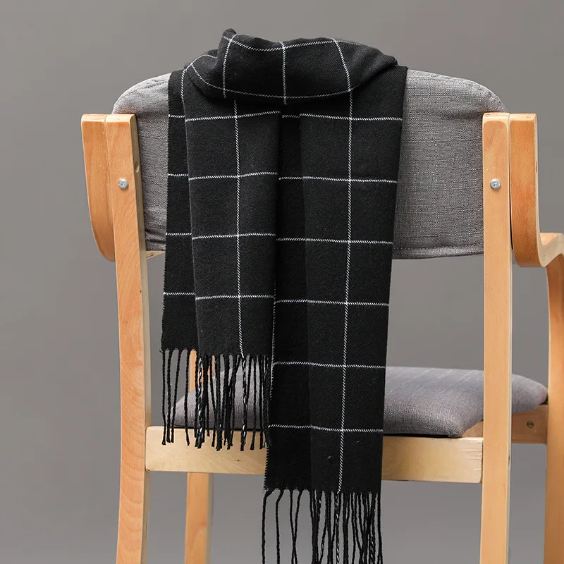 2023 新しい冬の男性スカーフ保温カシミヤスカーフカジュア - Cashmere Scarf Wrap のレビューと価格