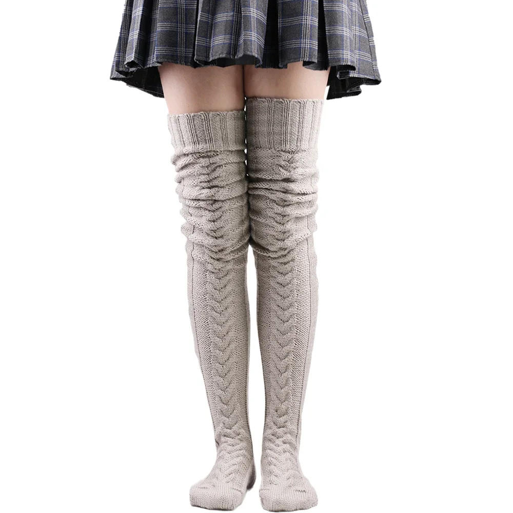 太もも丈ストッキング レディース 冬用 暖かい 黒 白 エク - Winter Clothing Leg Warmers のレビューと価格