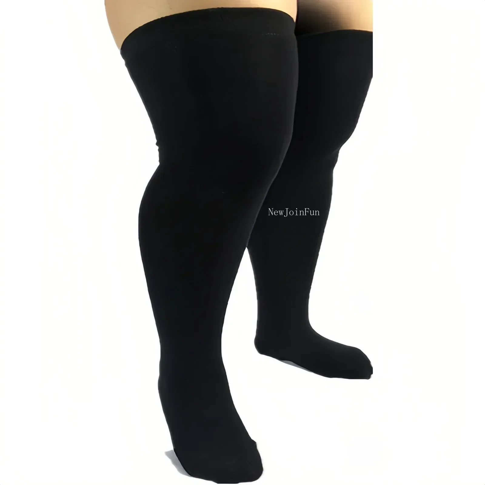 プラスサイズ ブラックホワイトストライプ 厚手 オーバーニー - Winter Clothing Leg Warmers のレビューと価格