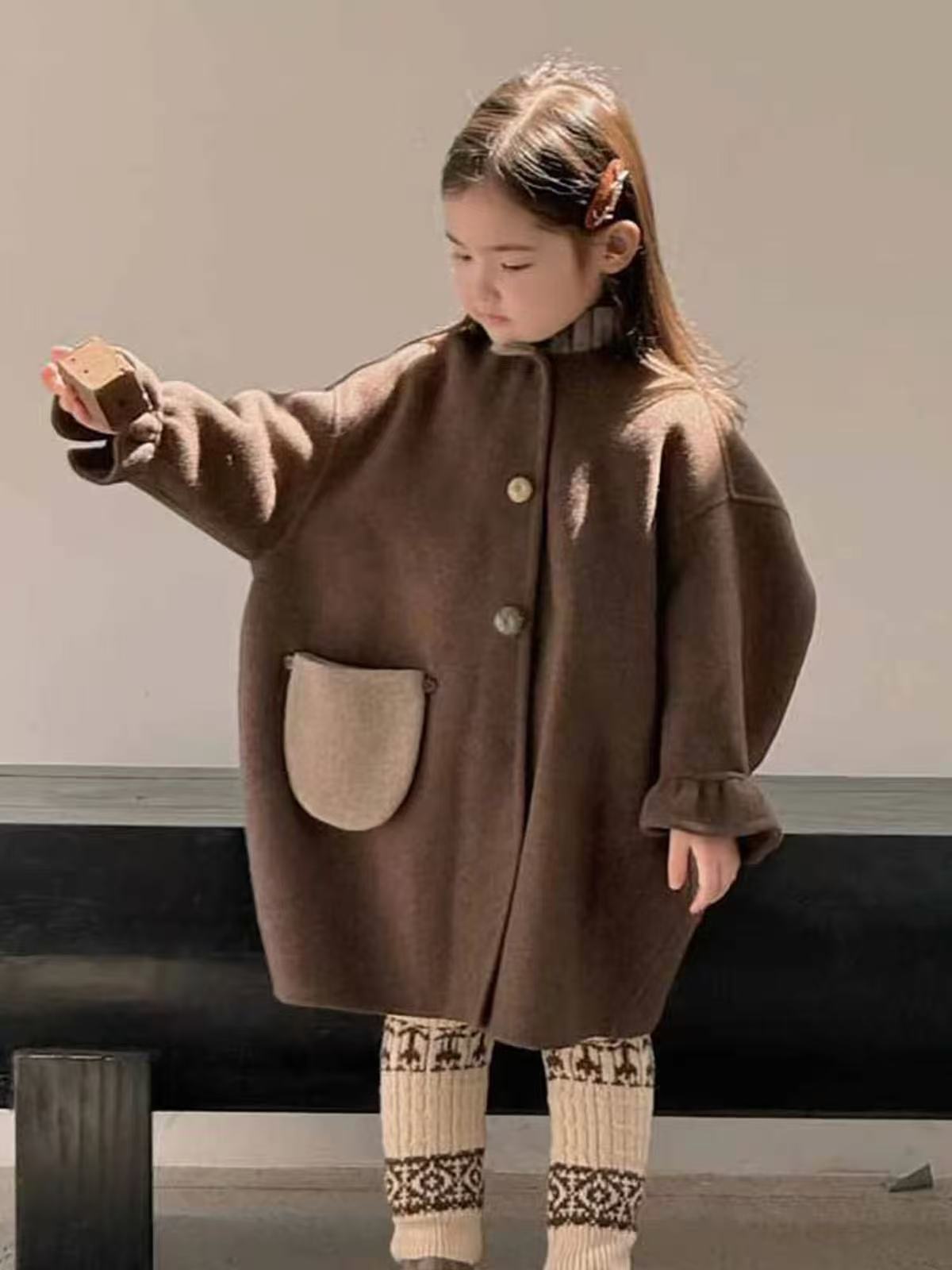 女の子用ウールコート 2026年秋・冬新作、ミディアム丈、ゆ - Winter Clothing Toddler のレビューと価格