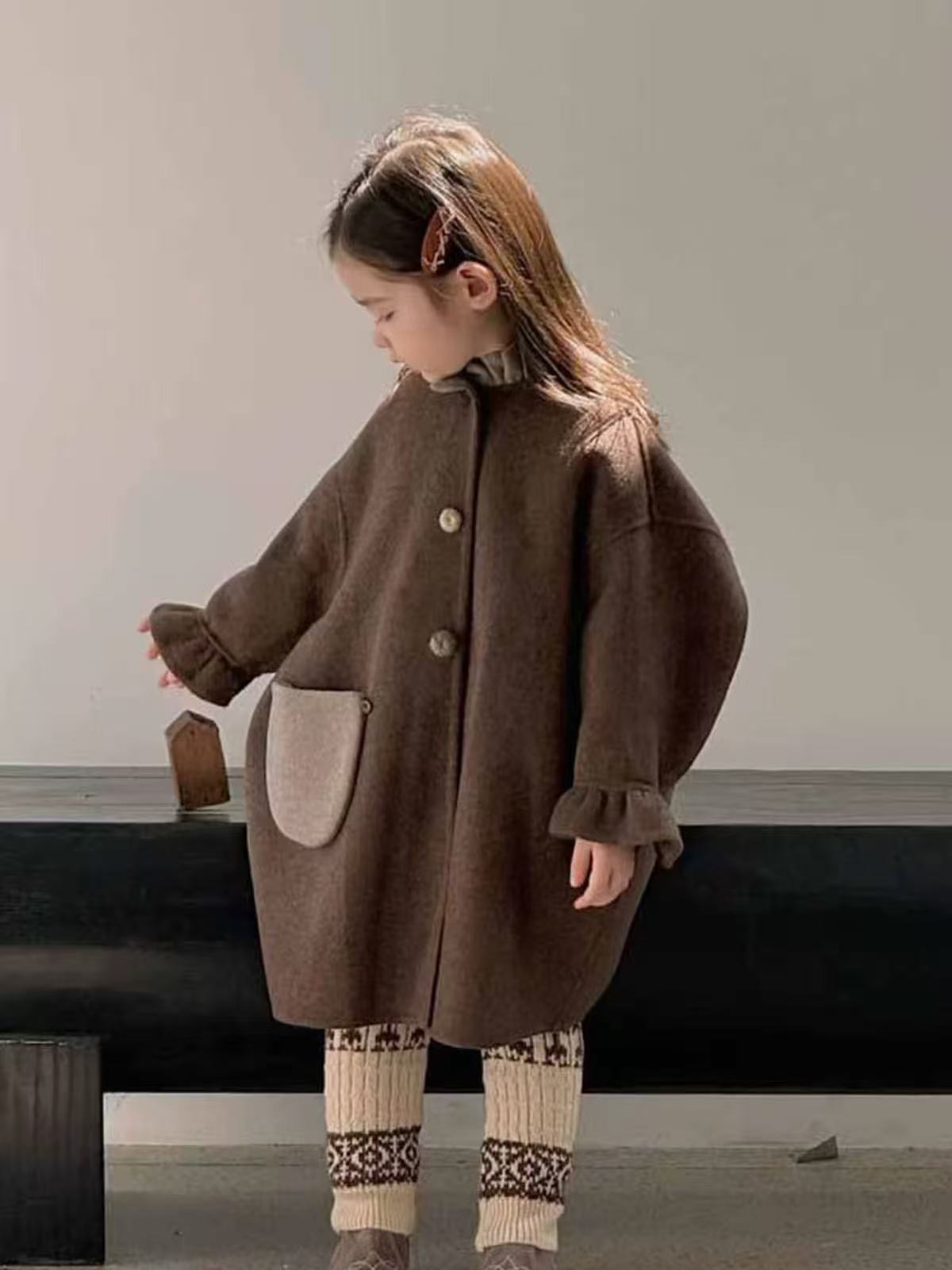 女の子用ウールコート 2026年秋・冬新作、ミディアム丈、ゆ - Winter Clothing Toddler のレビューと価格