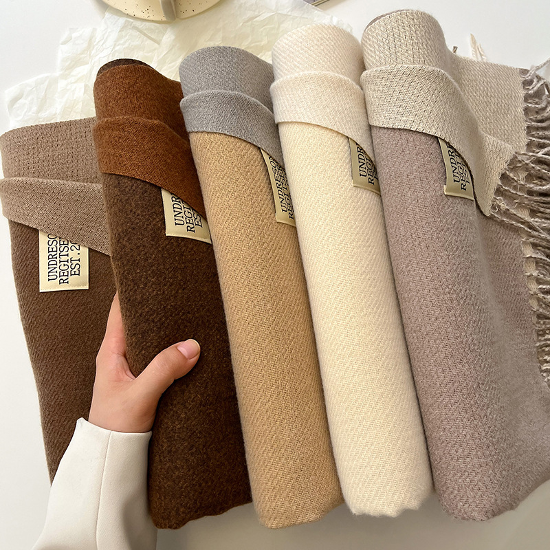 ファッション無地カシミヤ暖かいスカーフ 新デザイン パシュミ - Cashmere Scarf Wrap のレビューと価格