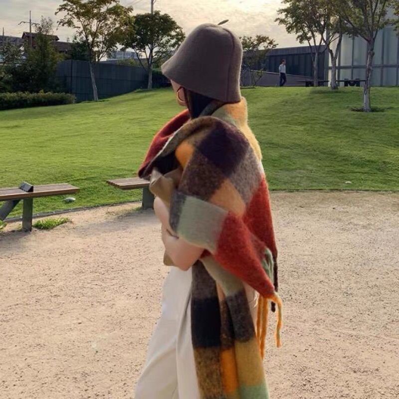 新しい高級冬厚く暖かいスカーフ女性カシミヤショールとラップパ - Cashmere Scarf Wrap のレビューと価格