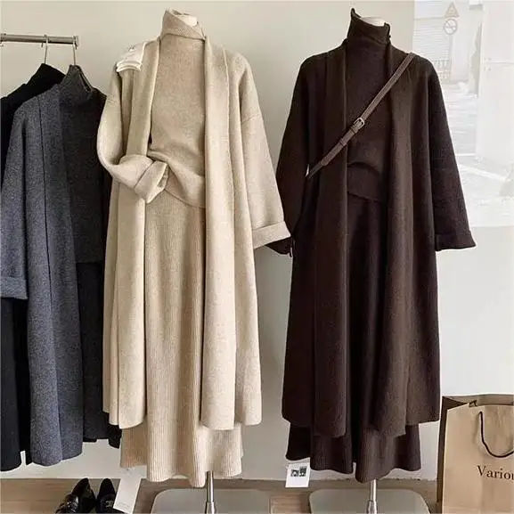 3 点セット女性ロングセーターベスト 2025 ジャンパード - Winter Clothing Sale のレビューと価格