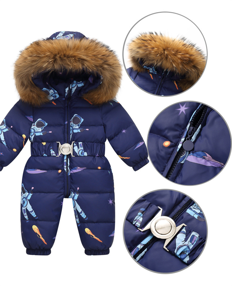 子供用フード付きダウンジャケット,男の子用の暖かいジャンプス - Winter Clothing Toddler のレビューと価格