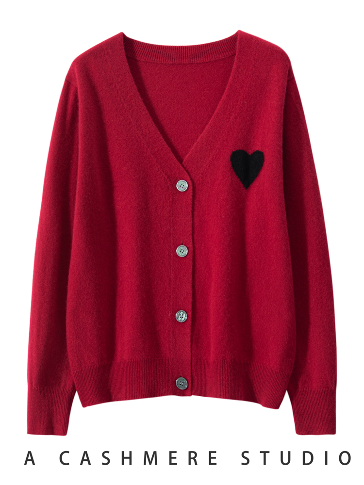 女性用Vネックカシミヤセーター、プレッピースタイルのカーディ - Winter Clothing Factory Outlet のレビューと価格