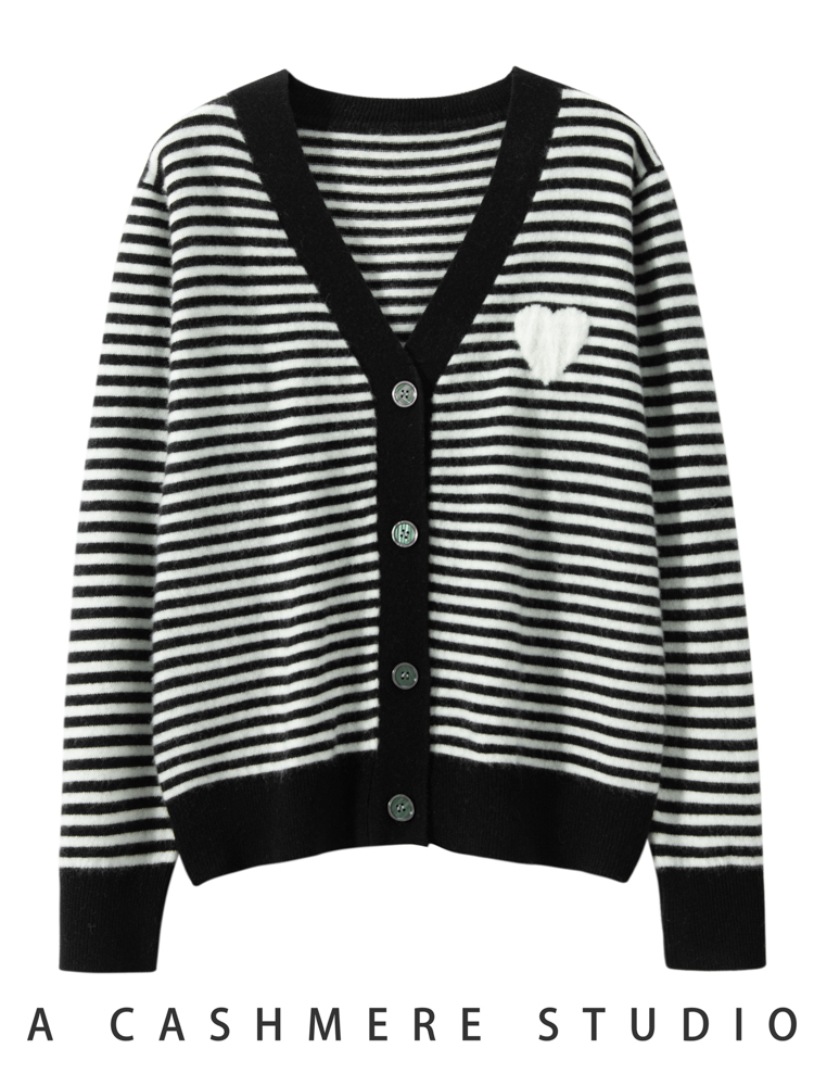 女性用Vネックカシミヤセーター、プレッピースタイルのカーディ - Winter Clothing Factory Outlet のレビューと価格