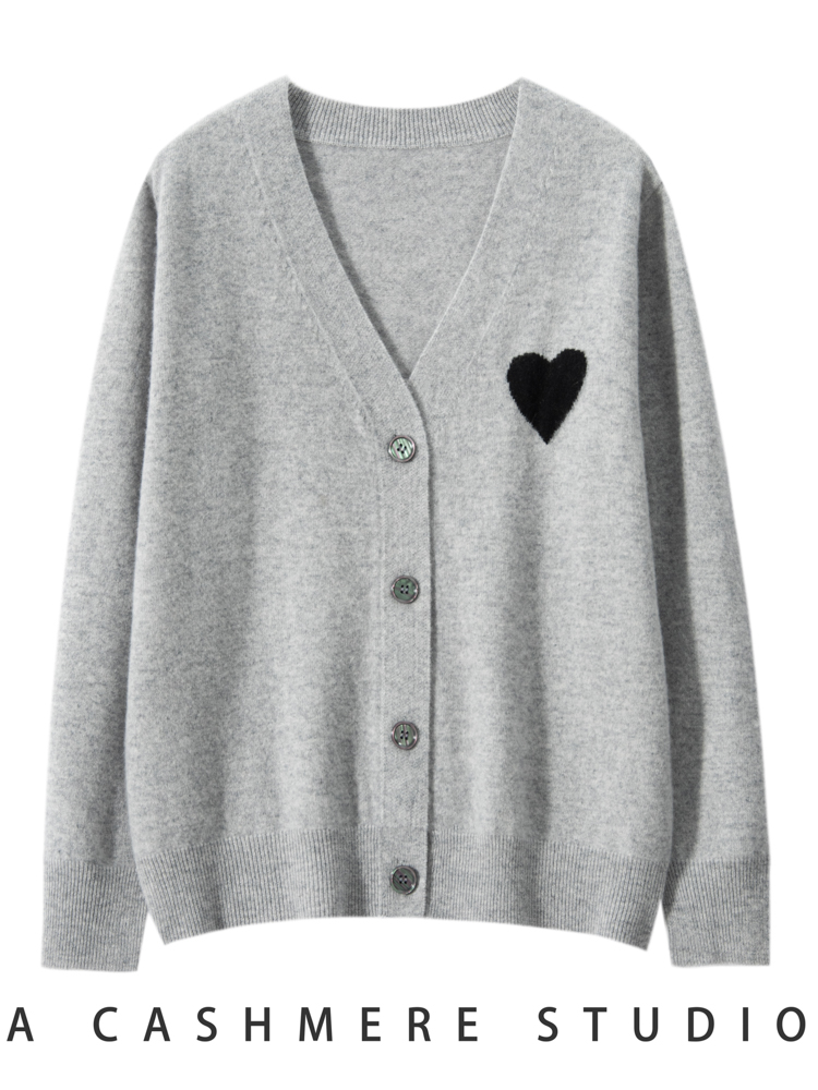 女性用Vネックカシミヤセーター、プレッピースタイルのカーディ - Winter Clothing Factory Outlet のレビューと価格