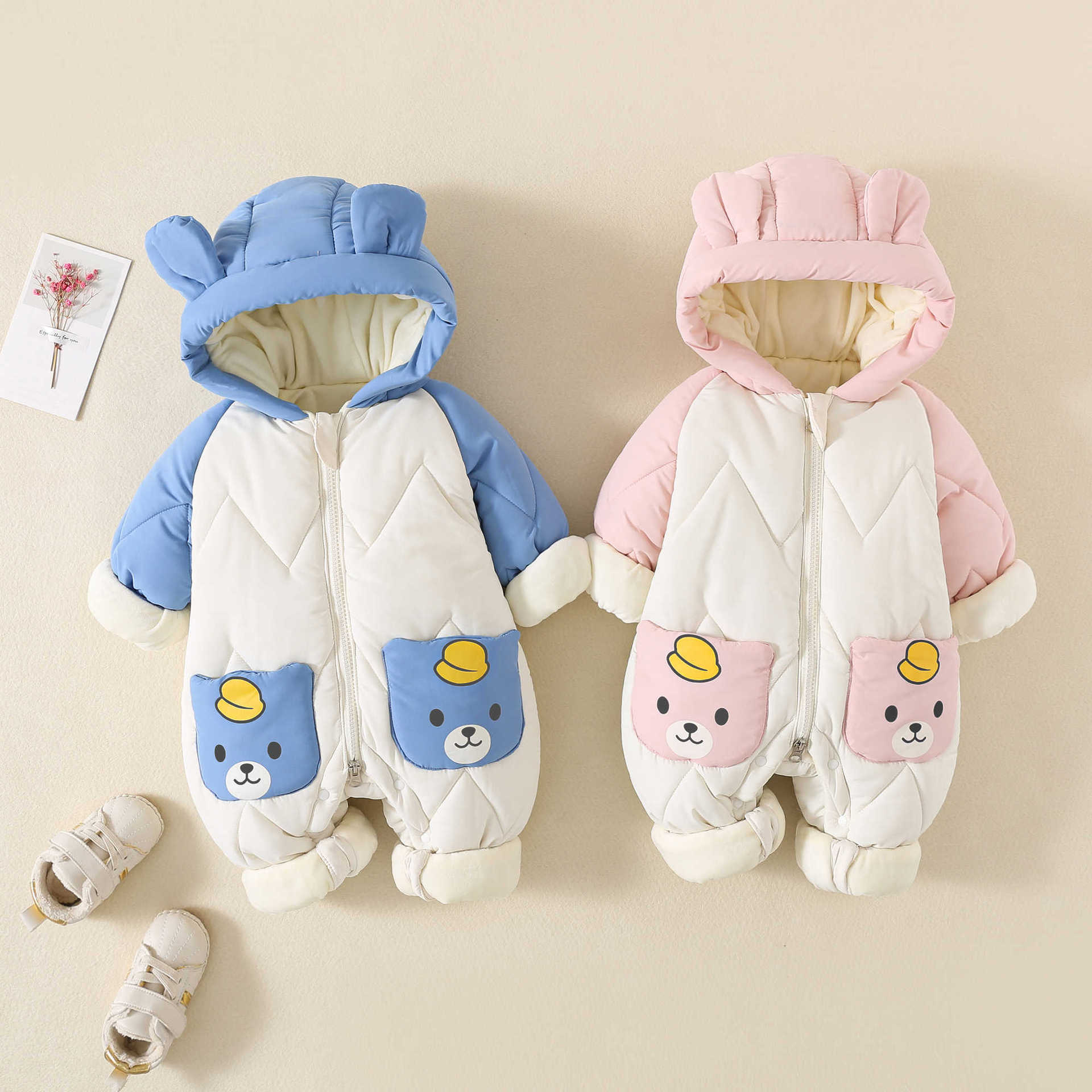 冬用ベビーアウターウェア、ファー裏地付き暖かい幼児用ロンパー - Winter Clothing Toddler のレビューと価格