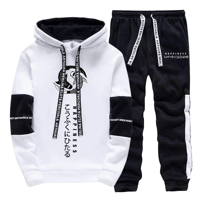 メンズファッション トラックスーツ プリント カジュアル フ - Winter Clothing Outdoor のレビューと価格