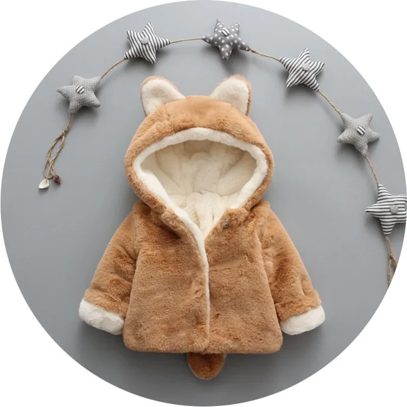かわいい猫の耳が付いたベビージャケット,小さな女の子のための - Winter Clothing Toddler のレビューと価格