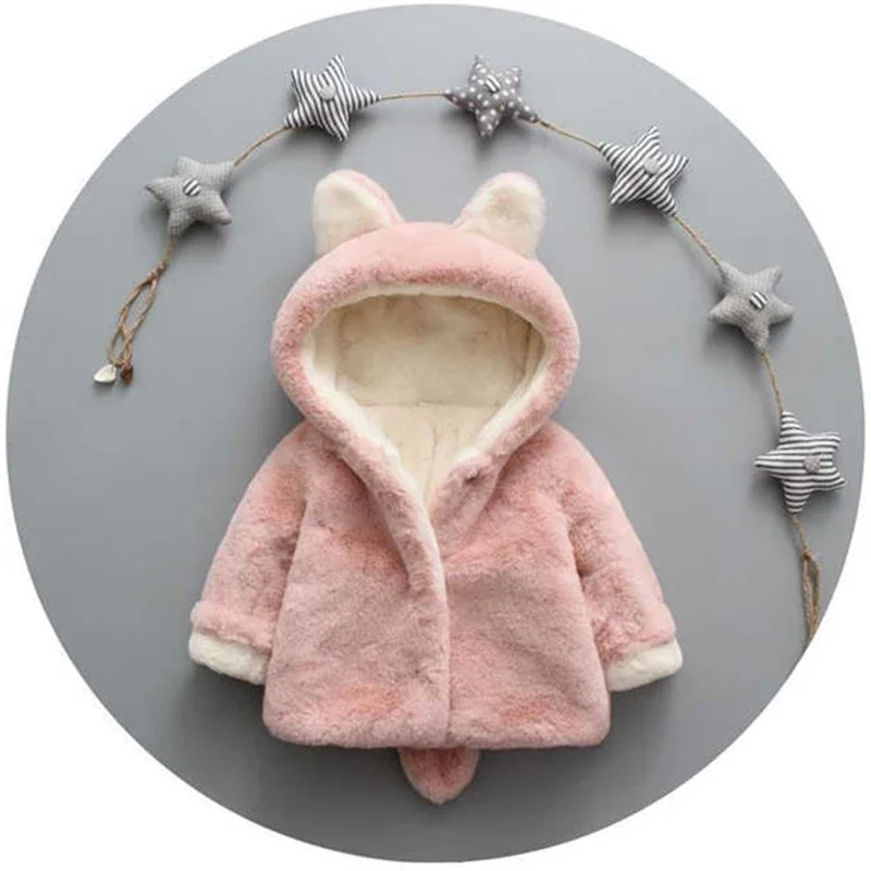 かわいい猫の耳が付いたベビージャケット,小さな女の子のための - Winter Clothing Toddler のレビューと価格