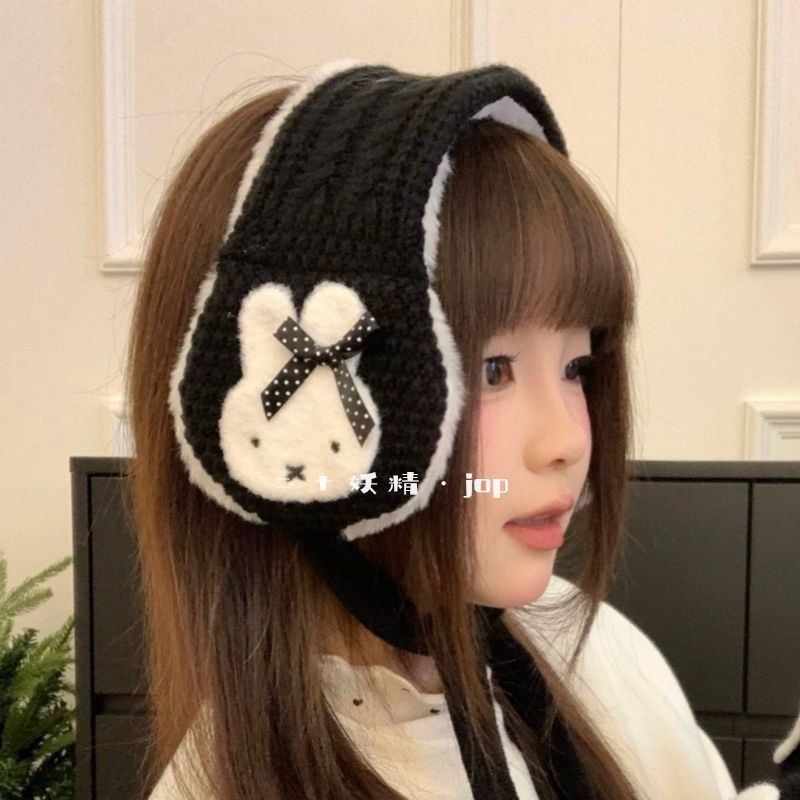 ミッフィーのぬいぐるみニットイヤーマフ、女性用冬用暖かい耳あ - Winter Clothing Earmuffs のレビューと価格